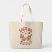 Lasst uns Ghule Halloween-Tasche Jumbo Stoffbeutel (Rückseite)