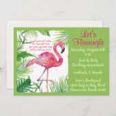 Lasst uns Girlfriends Flamingle treffen Einladung (Vorne/Hinten)