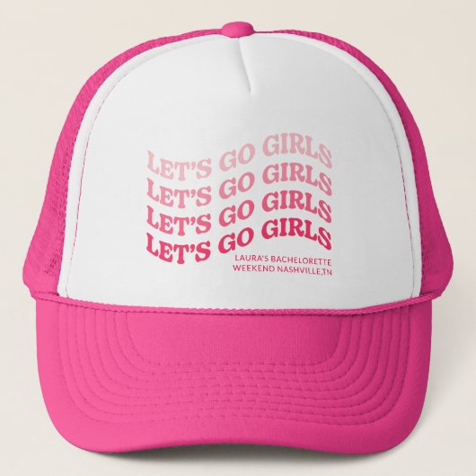 Lasst uns Girls Trucker Hat gehen Truckerkappe (Vorderseite)