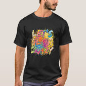 Lasst uns glänzen Crazy Outfit Retro farbiges Part T-Shirt (Vorderseite)
