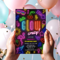 Lasst uns GLOW Crazy' Neon-Leuchten im dunklen Geb