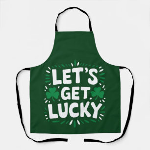 Lasst uns Glück haben Shamrock Lustiger St. Patric Schürze