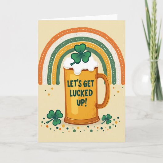 Lasst uns Glück haben St. Patricks Karte (Vorderseite)