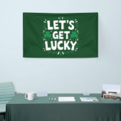 Lasst uns Glück Kleeblatt Funny St Patrick's Day h Banner (Messeveranstaltung)