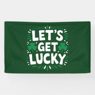 Lasst uns Glück Kleeblatt Funny St Patrick's Day h Banner