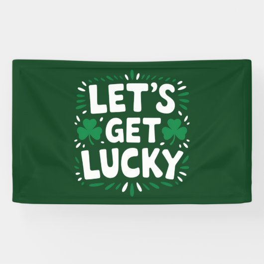 Lasst uns Glück Kleeblatt Funny St Patrick's Day h Banner (Horizontal)