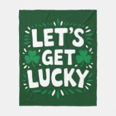 Lasst uns Glück Kleeblatt Funny St Patrick's Day h Fleecedecke (Vorderseite)