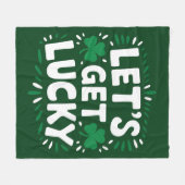 Lasst uns Glück Kleeblatt Funny St Patrick's Day h Fleecedecke (Vorderseite (Horizontal))