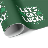 Lasst uns Glück Kleeblatt Funny St Patrick's Day h Geschenkpapier (Rolleneckpunkt)