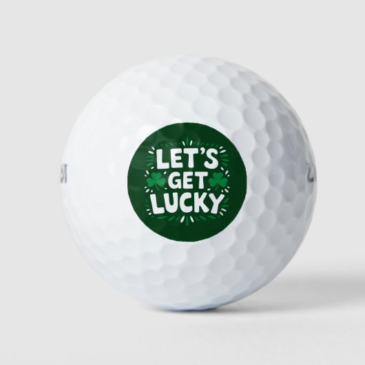 Lasst uns Glück Kleeblatt Funny St Patrick's Day h Golfball (Vorderseite)