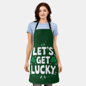 Lasst uns Glück Kleeblatt Funny St Patrick's Day h Schürze (Getragen)