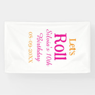 Lasst uns glücklich 10. Geburtstag hinzufügen Name Banner