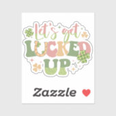 Lasst uns glücklich werden aufkleber (Blatt)