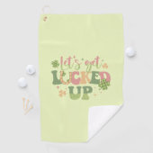 Lasst uns glücklich werden golfhandtuch (Insitu)