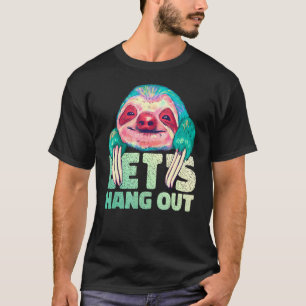 Lasst uns glückliches Faultier Wasserfarbenmalerei T-Shirt