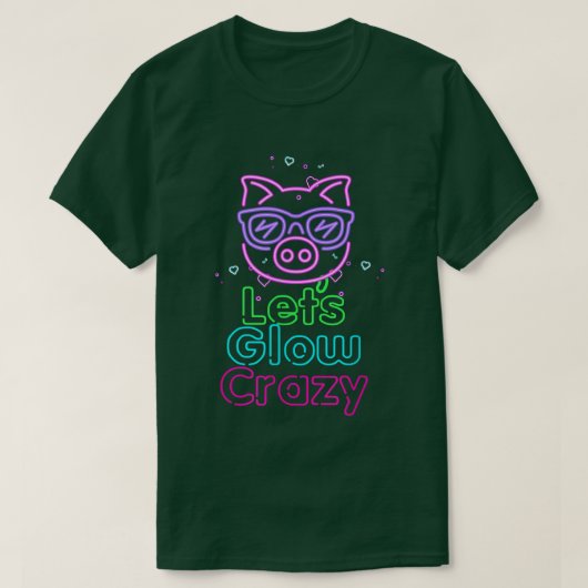 Lasst uns glühen - Glühendes Party - Schwein Lover T-Shirt (Design vorne)
