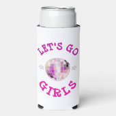 Lasst uns GO Girls machen, Retro-Junggeselinnen-Ab Selters Dosenkühler (Seltzer Vorderseite)