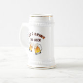 Lasst uns goldenes Bier trinken Bierglas (Vorderseite Links)