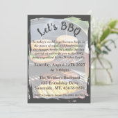 Lasst uns GRILLEN Flat Invitation 12x18 Card Einladung (Stehend Vorderseite)