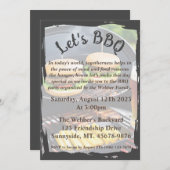 Lasst uns GRILLEN Flat Invitation 12x18 Card Einladung (Vorne/Hinten)