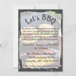 Lasst uns GRILLEN Flat Invitation 12x18 Card Einladung
