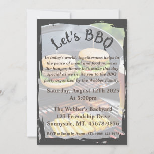 Lasst uns GRILLEN Flat Invitation 12x18 Card Einladung