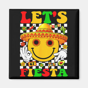 Lasst uns groovy mexikanische Jungen Mädchen Kinde Magnet