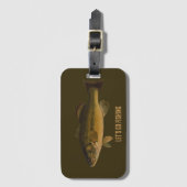 Lasst uns Großmäuligen Bass fischen Gepäckanhänger (Vorderseite Vertikal)