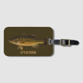 Lasst uns Großmäuligen Bass fischen Gepäckanhänger (Vorderseite (Horizontal))