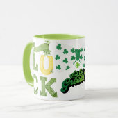 Lasst uns grün machen" Glückliche St. Patrick's Da Tasse (Vorderseite Links)