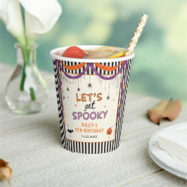 Lasst uns Grusel-Kinder-Halloween-Geburtstagsfeier Pappbecher