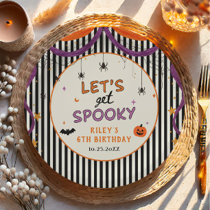Lasst uns Grusel-Kinder-Halloween-Geburtstagsfeier Pappteller