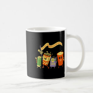 Lasst uns Gruselfilme anschauen Lustiger Popcoin H Kaffeetasse