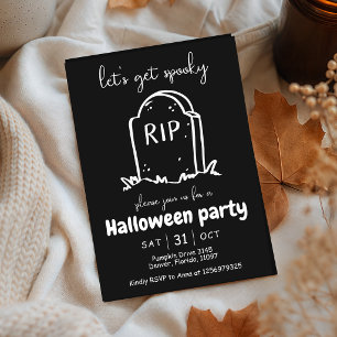 Lasst uns Gruselig Grabstein RIP Halloween-Einladu Einladung