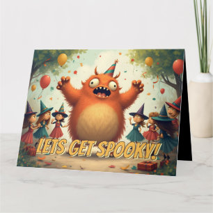 Lasst uns gruselig werden – Süße Monster-Party-Spa Karte