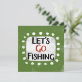 Lasst uns Grußkarte fischen gehen Karte (Stehend Vorderseite)