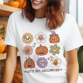 Lasst uns Hallobird Retro Halloween bekommen Tri-Blend Shirt