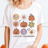 Lasst uns Hallobird Retro Halloween bekommen Tri-Blend Shirt