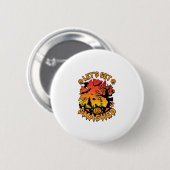 Lasst uns Halloween-Kürbis Gruseliger Baum Flederm Button (Vorne & Hinten)