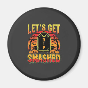 Lasst uns Halloween-Kürbisfriedhof zertrümmern Magnet