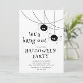 Lasst uns Halloween-Party ausharren Einladung (Stehend Vorderseite)