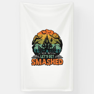 Lasst uns Halloween Spukhaus Sonnenuntergang Ba ze Banner