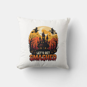 Lasst uns Halloween Spukschloss Hexen P zerquetsch Kissen