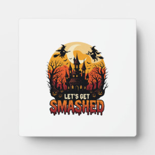 Lasst uns Halloween Spukschloss Hexen P zertrümmer Fotoplatte