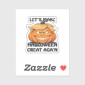 Lasst uns Halloween wieder zum Klassischen machen Aufkleber (Blatt)