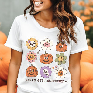 Lasst uns Halloweird Retro Halloween feiern Tri-Blend Shirt