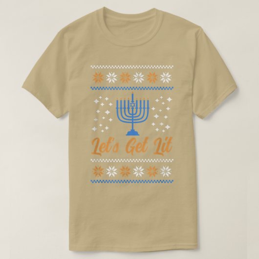 Lasst uns Hanukkah anheben T-Shirt (Design vorne)