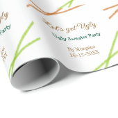 Lasst uns hässliche Weihnachten hässliche Pullover Geschenkpapier (Rolleneckpunkt)