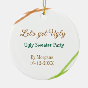 Lasst uns hässliche Weihnachten hässliche Pullover Keramik Ornament