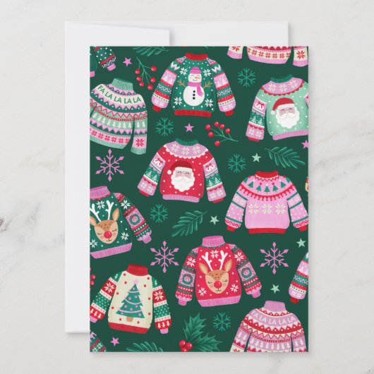 Lasst uns hässliche Weihnachten kalt schwitzen dun Einladung (Rückseite)